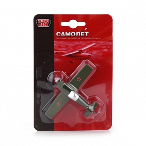 Самолет металлический, 7,5 см., на блистере (Технопарк, 10144-Rsim)